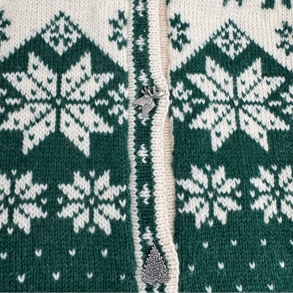 Vintage Deer Hill Knitters Cardigan Size L Nordic Fair Isle Scandinavian Moose - Picture 7 of 11